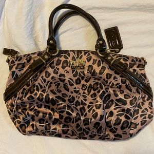 Authentic Leopard Coach purse